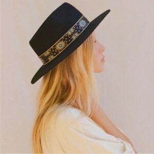 Lack of Color “The Phoenix” Embroidered Vintage Ribbon Wide Brim Fedora